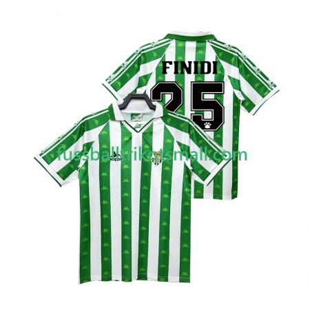 Fußballtrikots Real Betis FINIDI 25 Retro 1996 1997 Kurzarm Heimtrikotsatz kaufen